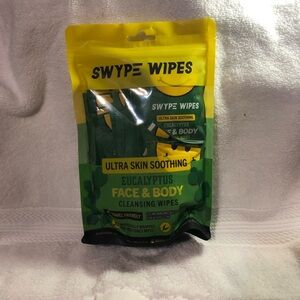 Swype Wipes ultra skin soothing eucalyptus face and body cleansing wipes travel